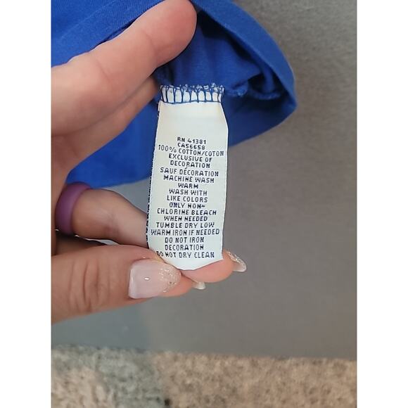 Ralph Lauren Men’s Cotton Polo V-Neck T-Shirt Royal Blue Large GUC - Picture 7 of 9